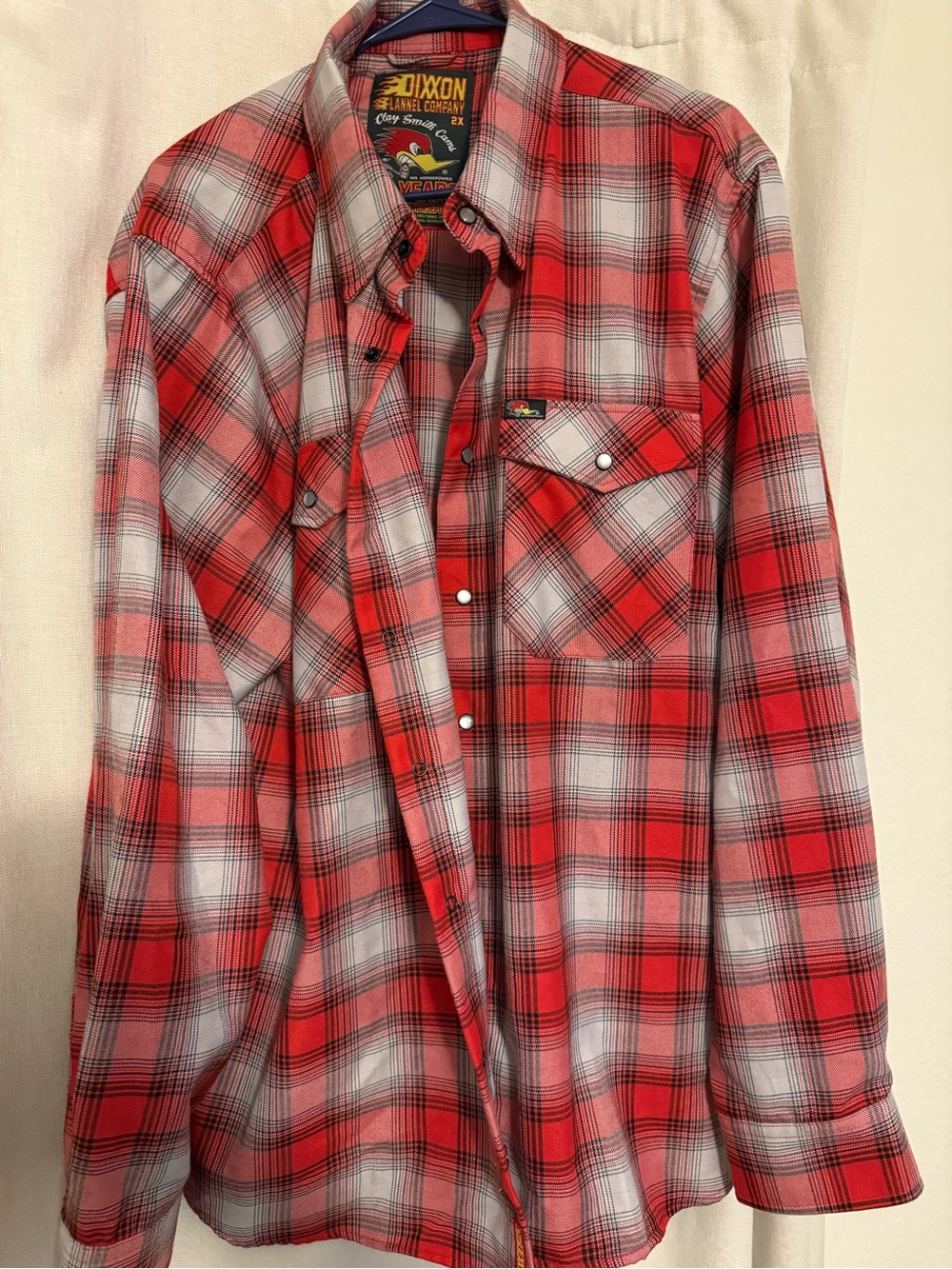 DIXXON Red and White Plaid Button-Down Shirt - Men